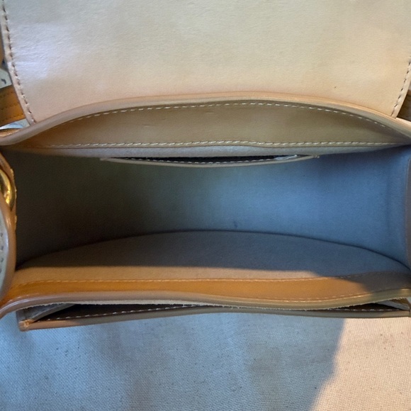 CHLOE Tess Calfskin Leather Crossbody Bag in Bleached Brown w Gold Hardware EUC - Picture 14 of 16